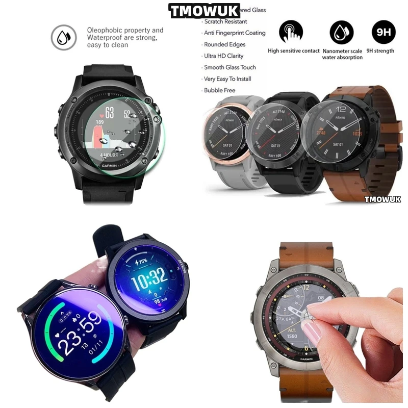 

For Garmin Fenix 6 6S 6X Pro Silver, Anti-Glare Matte Finish Screen Protector
