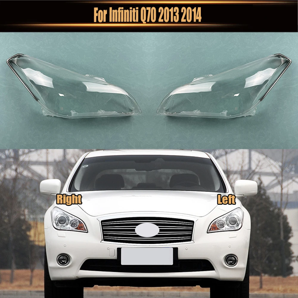 

For Infiniti Q70 2013 2014 Headlamp Cover Transparent Lamp Shade Headlight Shell Lens Plexiglass Replace Original Lampshade