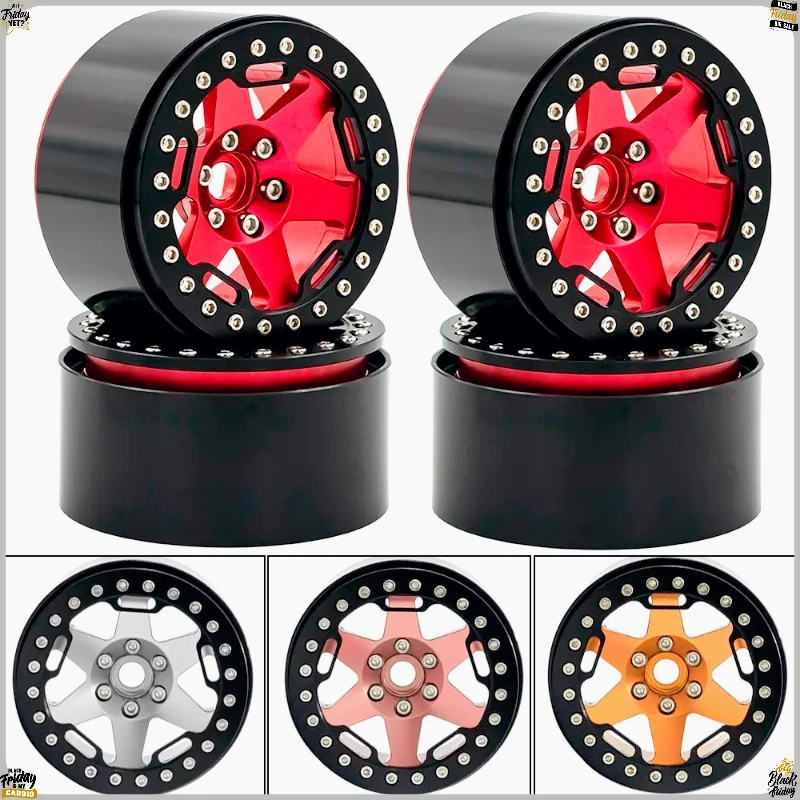 

2.2 Inch Metal Wheel Hub 4pcs Tires for 1/8 1/10 Traxxas Trx4 Axial Scx10 Crawler Rc Car Retrofit Accessories Traction Yk4082