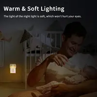 LED veilleuse avec capteur de mouvement lumière ue US prise lampes enfants veilleuses sans fil mur chevet chambre lampe de nuit 3