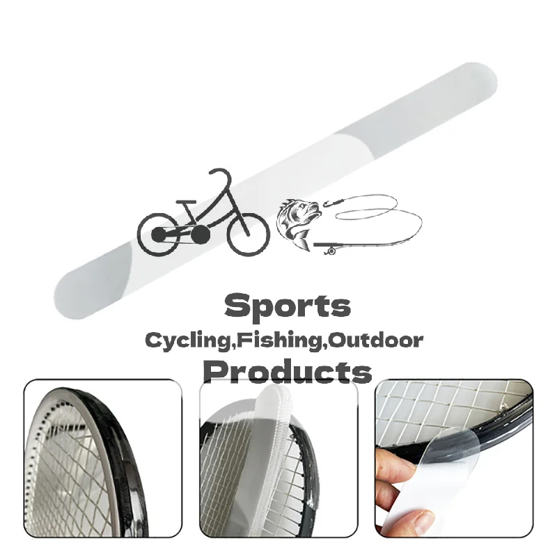 

Прозрачная защитная лента для головки теннисной ракетки, снижающая трение, наклейка из ТПУ, защитная лента, спортивные аксессуары