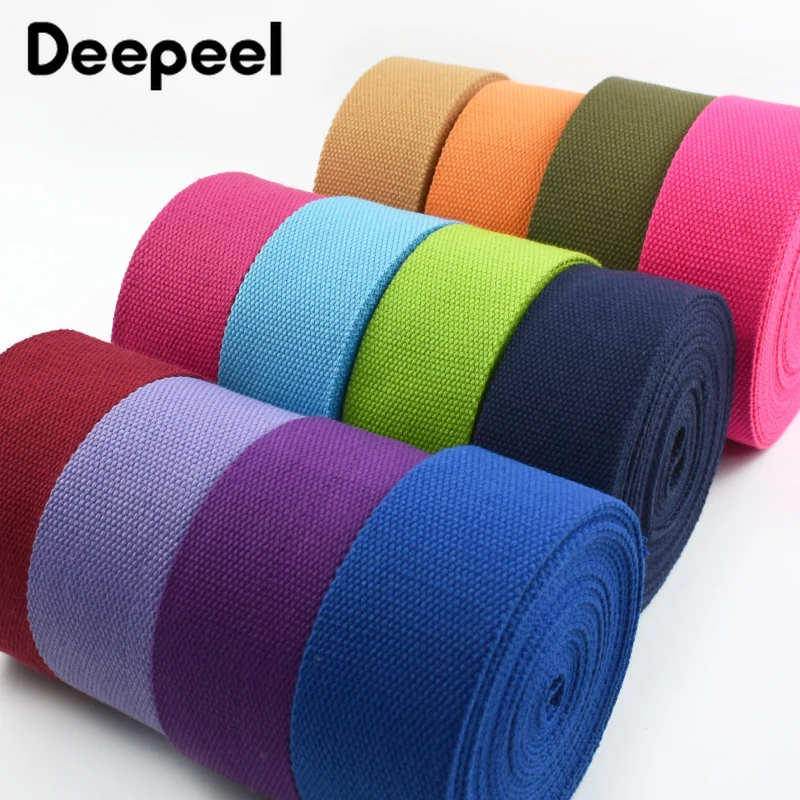 

20-50mm 8Meter Canvas Cotton Webbing Strap 2mm Thick Belt Bag Sewing Ribbon Backpack Straps Garment Bias Binding DIY Accessories