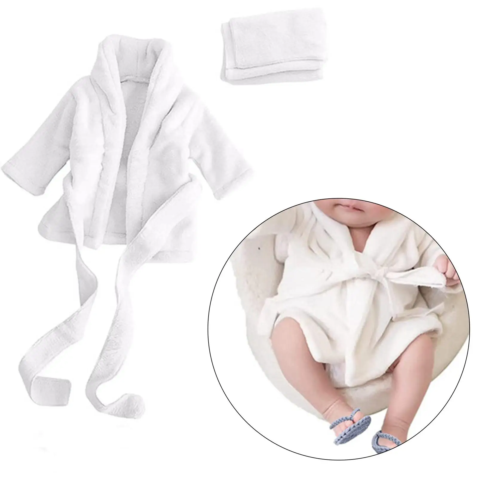 Accessoire de photographie confortable pour bébé, ensemble de costumes pour Posing Photo, Robe, serviette de bain