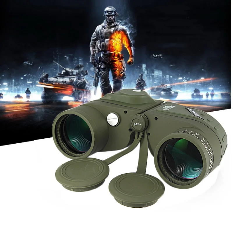 

10X50 Marine Binoculars for Adults With Rangefinder Compass Hunting Binoculars for Boating Navigation Nitrogen Waterproof