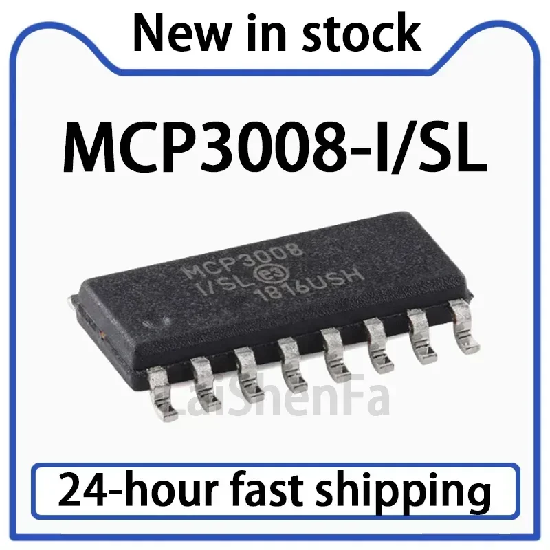 1PCS MCP3008-I/SL Package SOIC-16 10 Bit 8-channel Analog-to-digital Converter Chip in Stock