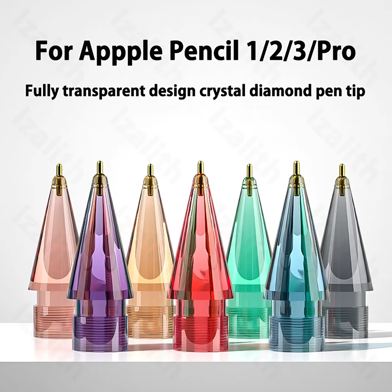  Replacement Pencil Tips for Apple Pencil Pro 1st 2nd 3th(USB-C) Pencil Replacement Transparent Nib for Stylus Pen