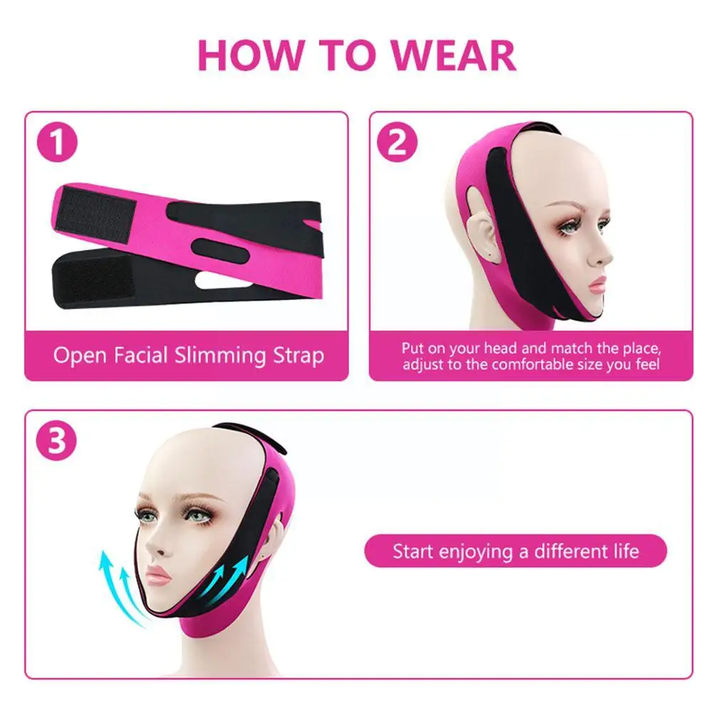 V Face Lift Up Belt Sleeping Sliming Face Massage Band Belt Skin Bandage Double Chin Bandage Night Shaper L3g1