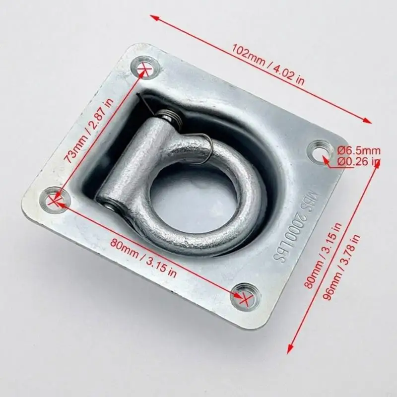 Flush Mount Lashing Ringing Recessed Cargo Anchors Stainless Steel Hardware for Workshop Truck Bed Trailer Floor Tie Points H9EE