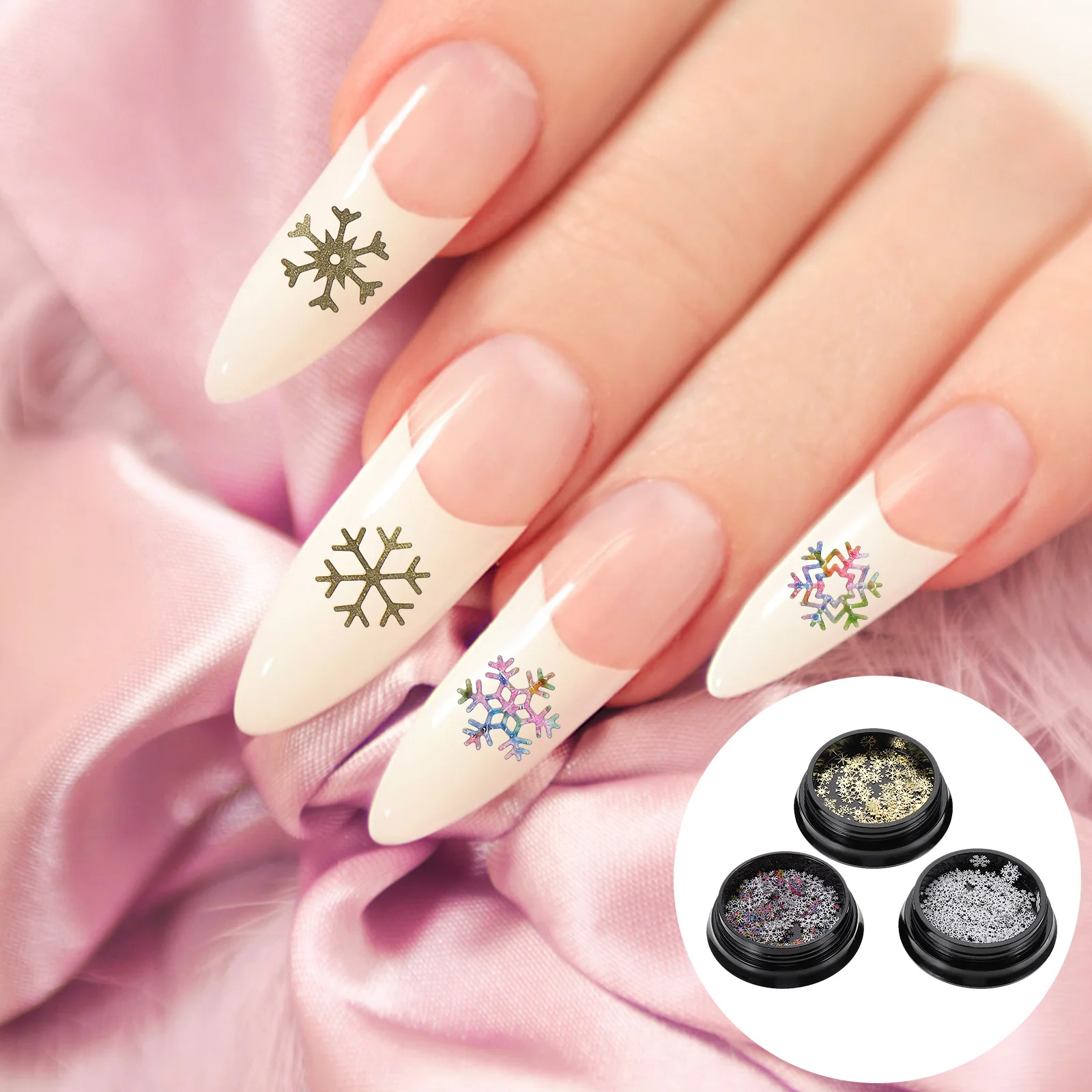 

Snowflake Sequins Shining Glitter Flakes For Christmas Nail Art Decoration Diy Manicure Women Nail Charms