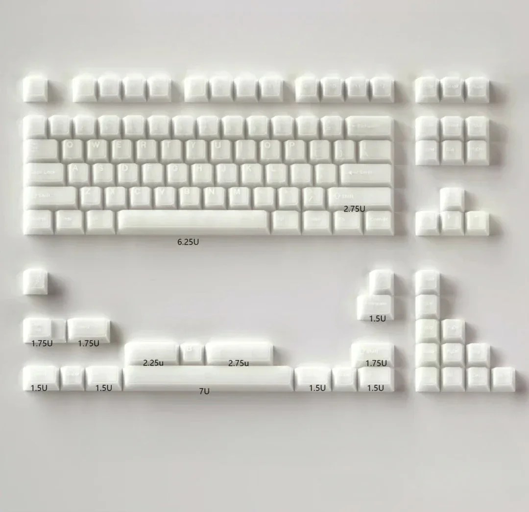 ECHOME White Marble Theme Keycap Set PBT Dye-sublimation
