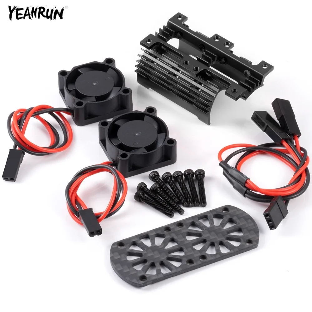 

YEAHRUN RC Car Cooling Fans Motor Fan with Metal Heatsink for 1/8 RC Truck Diameter 38mm Brushless Motor