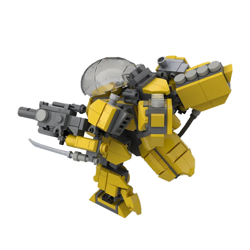 MOC Building Blocks Series Yellow Mecha Movie MOC-31928 robot modello fai da te bambini MOC-133774 Education Puzzle Brick Toys regali di natale