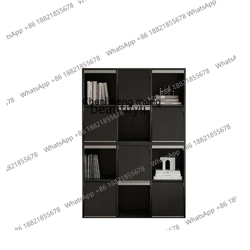 G153  Lattice, porch cabinet, sofa side cabinet, shelf, solid wood bookcase, retro.