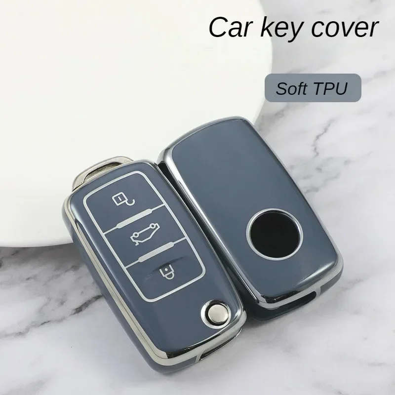 TPU Car Key Case Cover for VW Polo Jetta Tiguan Passat Golf Beetle Scirocco Skoda Octavia Fabia Seat Ibiza Leon Auto Accessaries