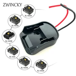 ZWINCKY adaptador de batería de litio, convertidor para Makita 14,4 V 18V, Conector de herramienta eléctrica de batería de iones de litio, adaptador de bricolaje, soporte de base, 12AWG