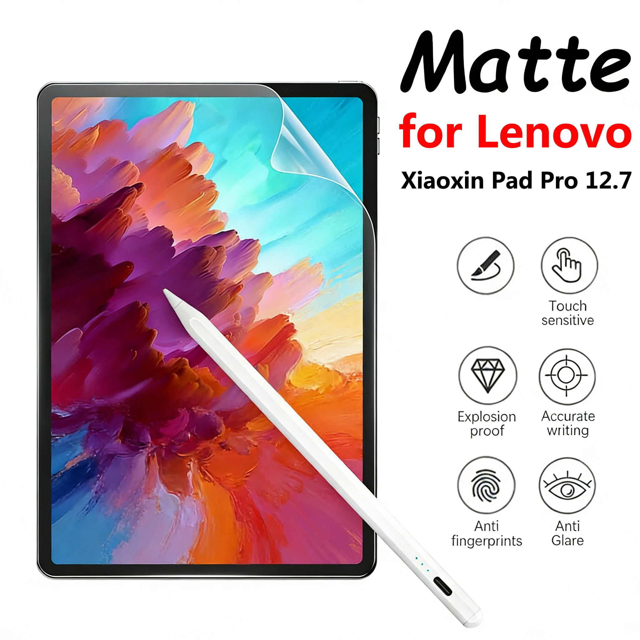 

Paper Like Film Screen Protector Film Matte for Lenovo Xiaoxin Pad Pro 12.7 2023 2025 Idea 11 inch Film Not Tempered Glass