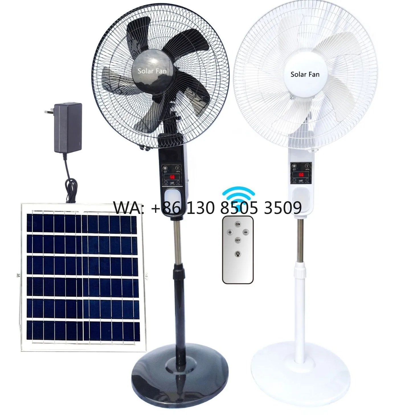 

16-Inch Dual AC/DC & USB Charging Solarmergency Remote Control Multi-Function Fan with High Wind Speed for Emergency Situation