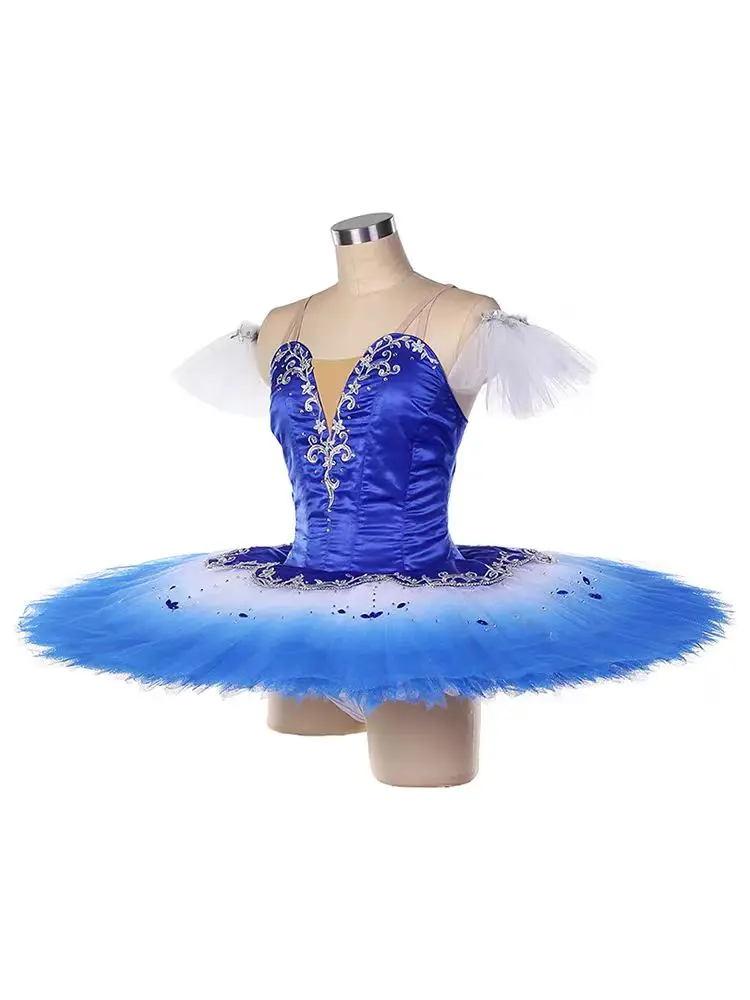 Blue bird variation tutu dress children's competition professional custom ballet dress