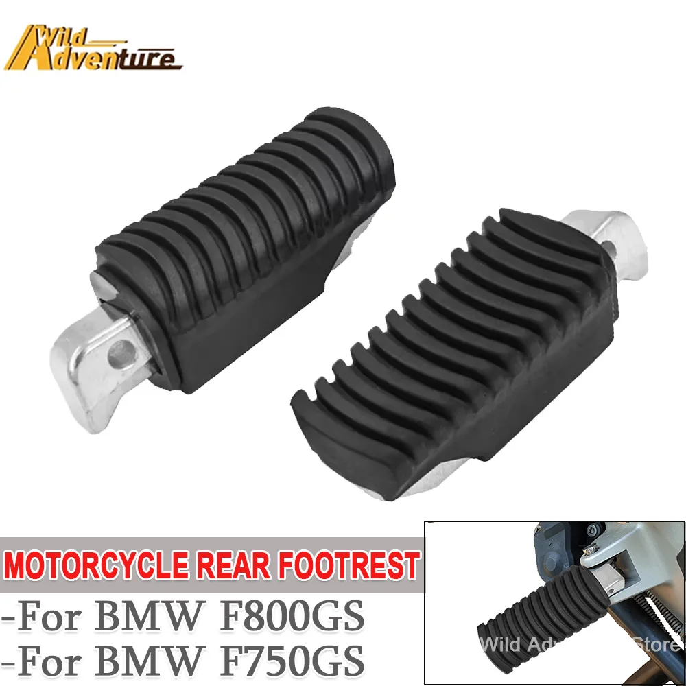 Motorcycle Footrest Rear Passenger Footpeg Rubber Cover For BMW F750GS F800GS F850GS K1200GT K1300GT K1600GT Aluminum Foot Peg