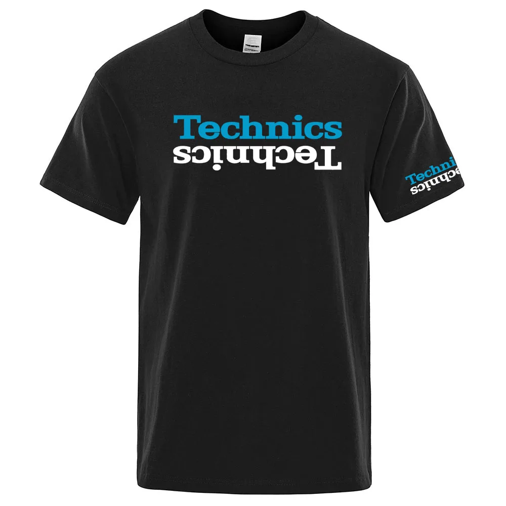 Technics Logo Dj Music Youth Casual Beach Kurzarmhemden Einfarbiges, lockeres, lässiges, atmungsaktives Hemd, leichte Streetwear