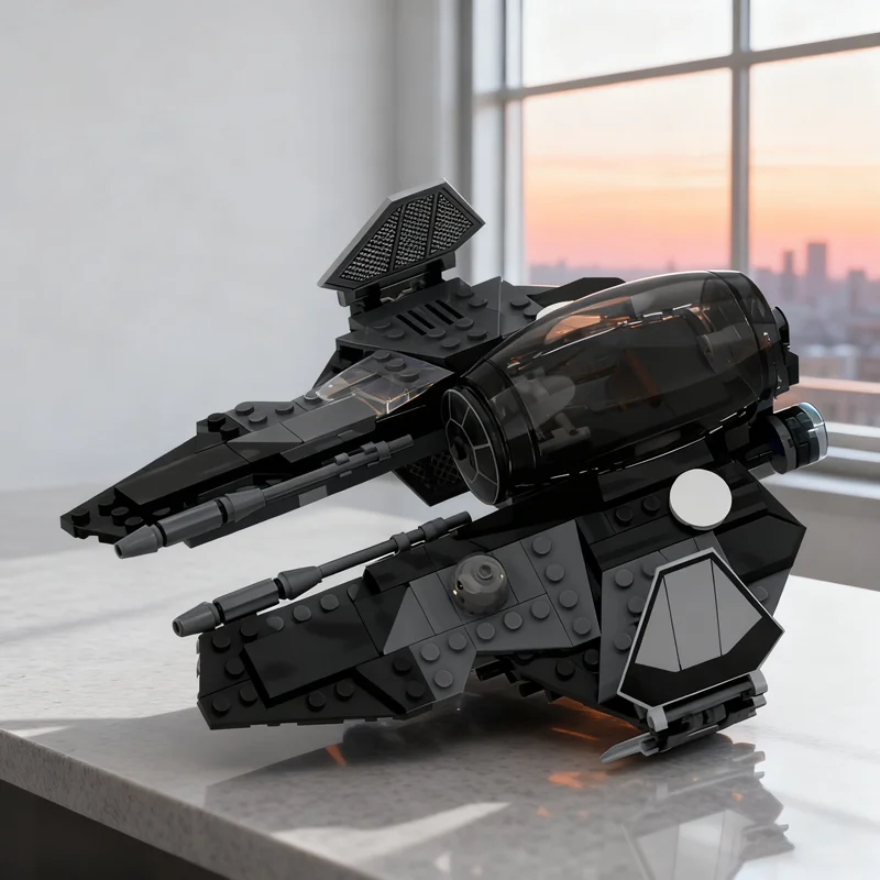 250pcs MOC Imperial ETA-2 Interceptor Star Battle Model Building Blocks Education Assemble Art Birthday 3D Creative DIY Brick