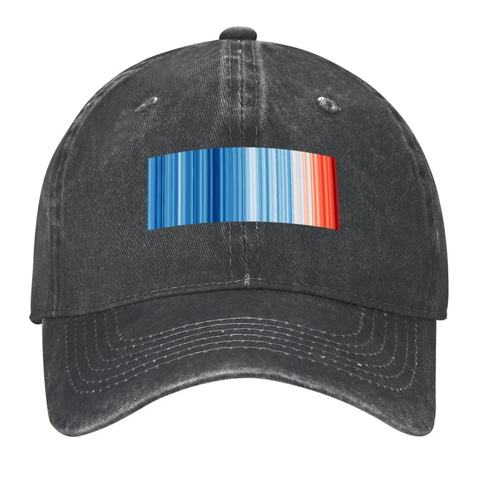 

Global warming stripes Baseball Cap Sun Cap beach hat fishing hat New Hat Mens Hats Women's