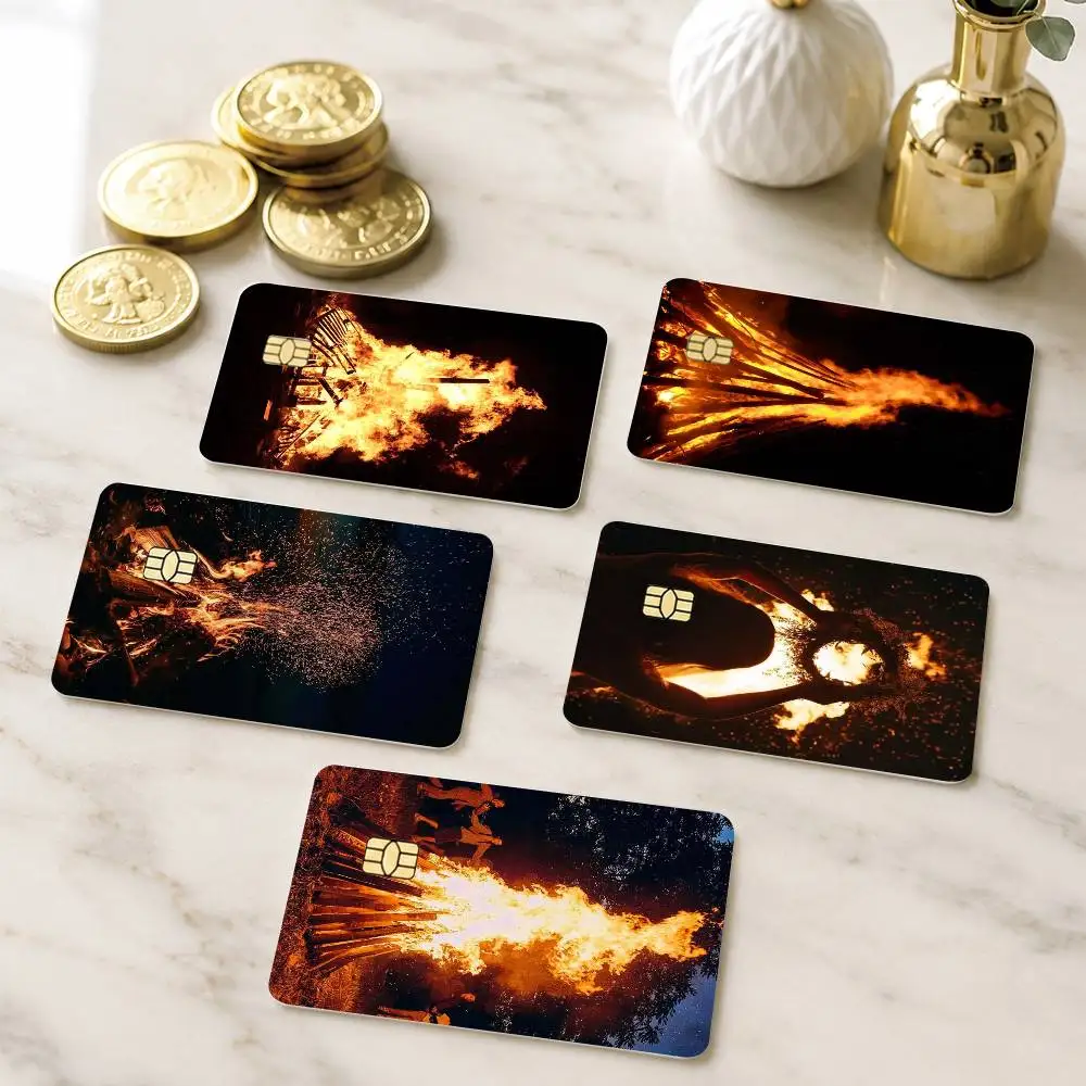 Hogueras de San Juan Art Credit Card HD Stickers Game Card Decal Small Chip Waterproof Sticker Gift