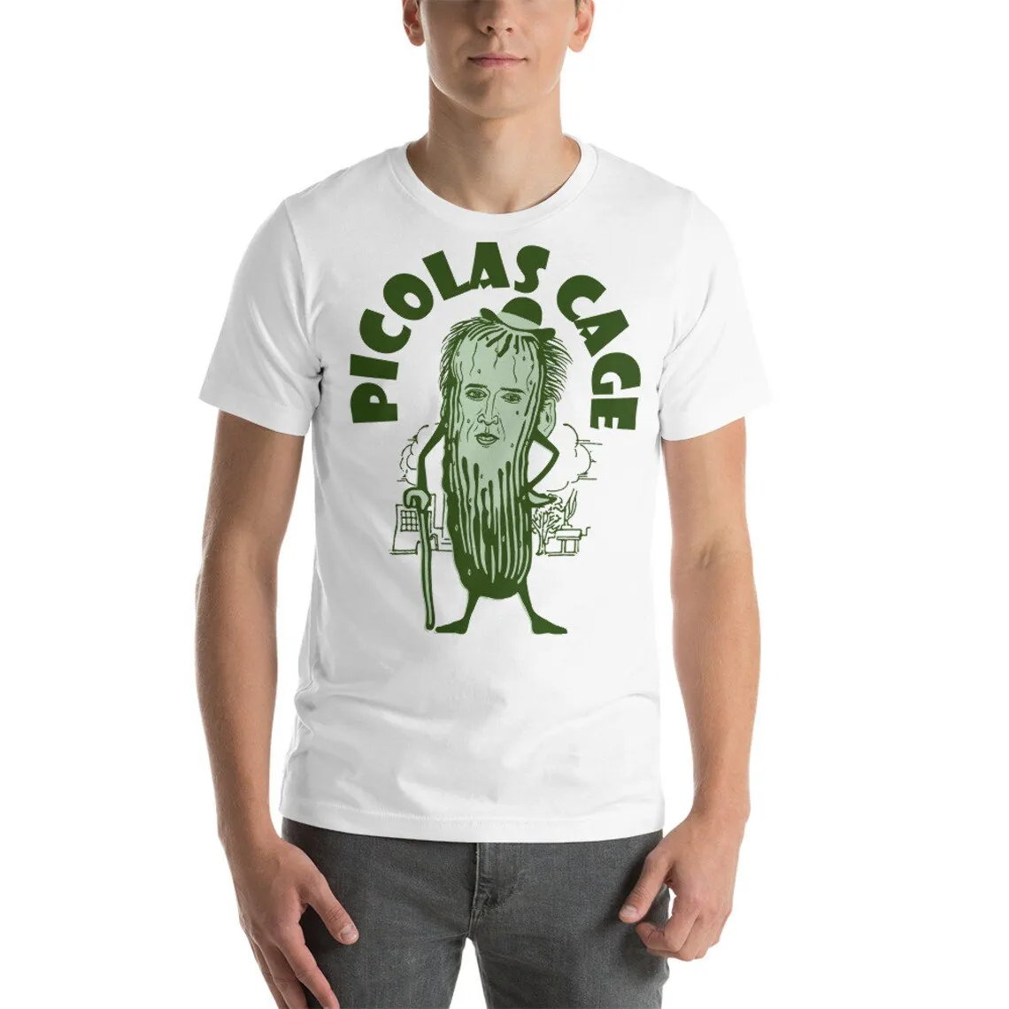 Picolas Cage Shirt Meme Pickle T shirt Nick Fan Funny Vintage T-Shirt Gift for Dad