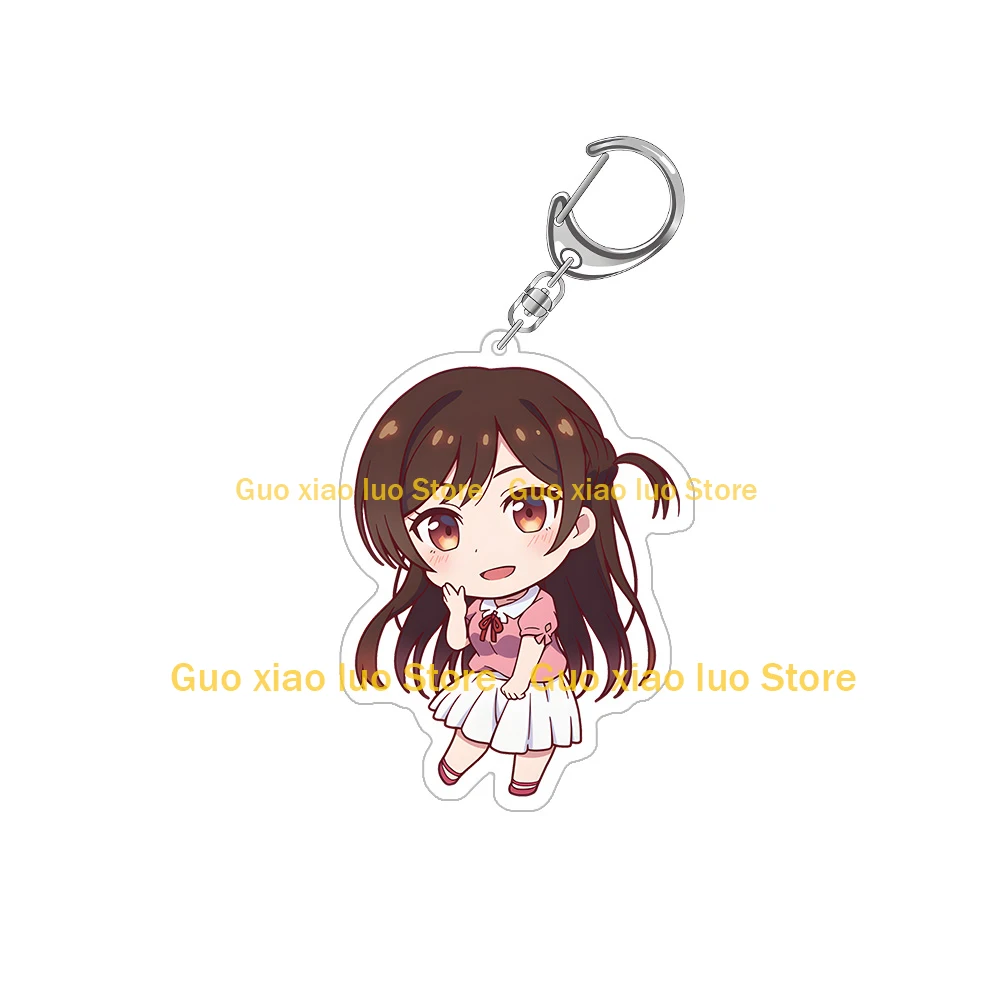 Rent-A-Girlfriend Chizuru Mizuhara Chizuru Mizuhara Ruka Sarashina Sumi Sakurasawa Chibi Anime Acrylic keychain Bag pendant Toy
