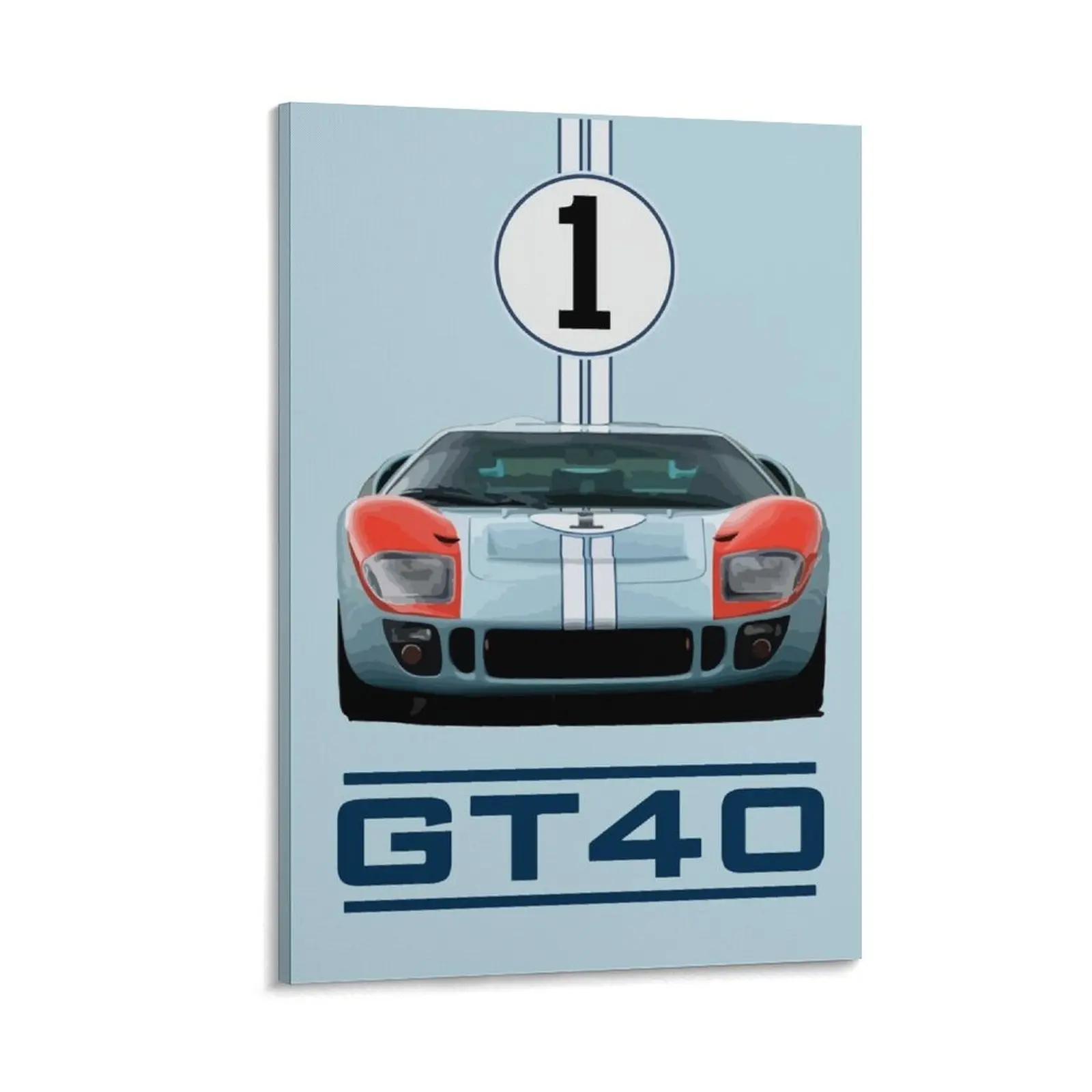 포드 쉘비 아메리칸 GT40 1966 캔버스 페인팅 캔버스 벽 아트 북유럽 홈 장식