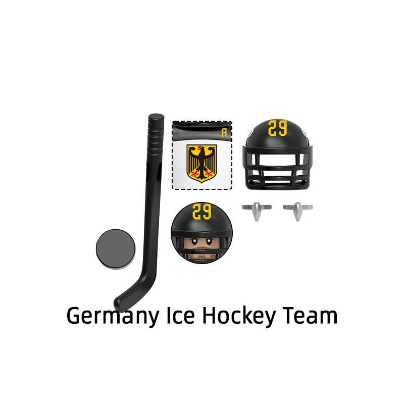 The G0164 Ice Hockey Team Model Blocks MOC Bricks Set Gifts Toys