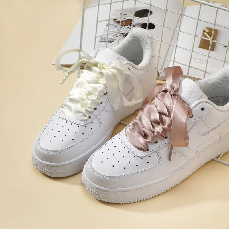 Flat Wide Shoelaces Ballet Shoes Dexun Shoes Sneakers DIY Ribbon Satin Women's Silk Shoelaces
