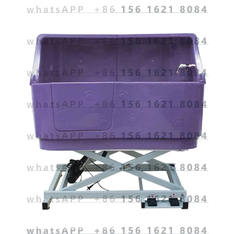 

Белая H-112H Прочная подъемная ванна для ухода за собаками с брызгами спины