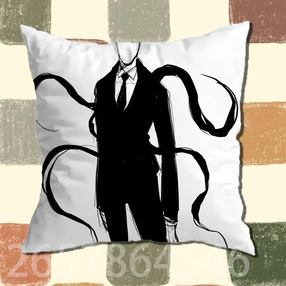 S-Slenderman Creepypasta Pillow Case For Room Sofa Cushion Cover Suitable For Home Bedroom Decoration And Protector