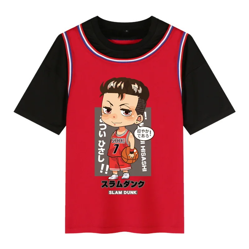 Slamdunk Jersey Shohoku School Basketball Team Kaede Rukawa Hanamichi Sakuragi T-shirt Sports Wear Uniform Anime Cosplay Costume