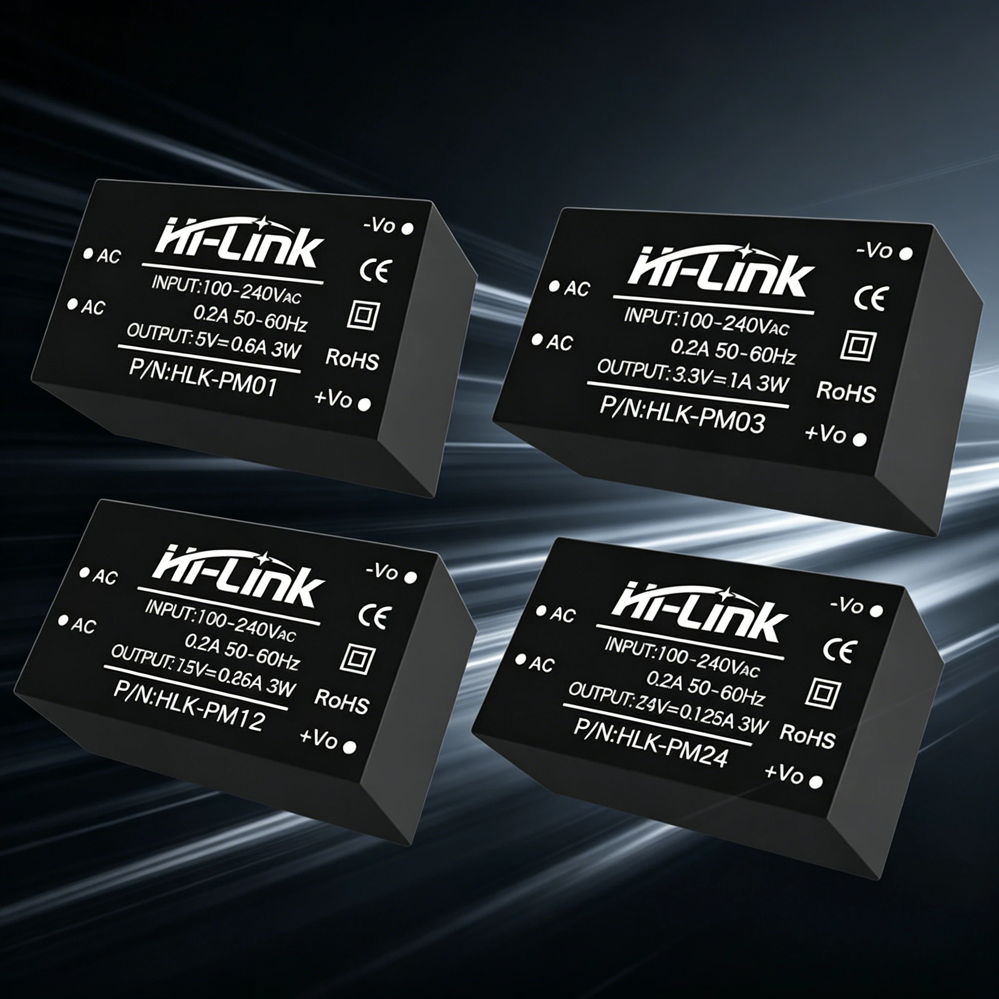hlk-pm01-3w-small-size-220v-to-33v-5v-9v-12v-15v-24v-ac-dc-switching-power-supply-module-ce-rohs