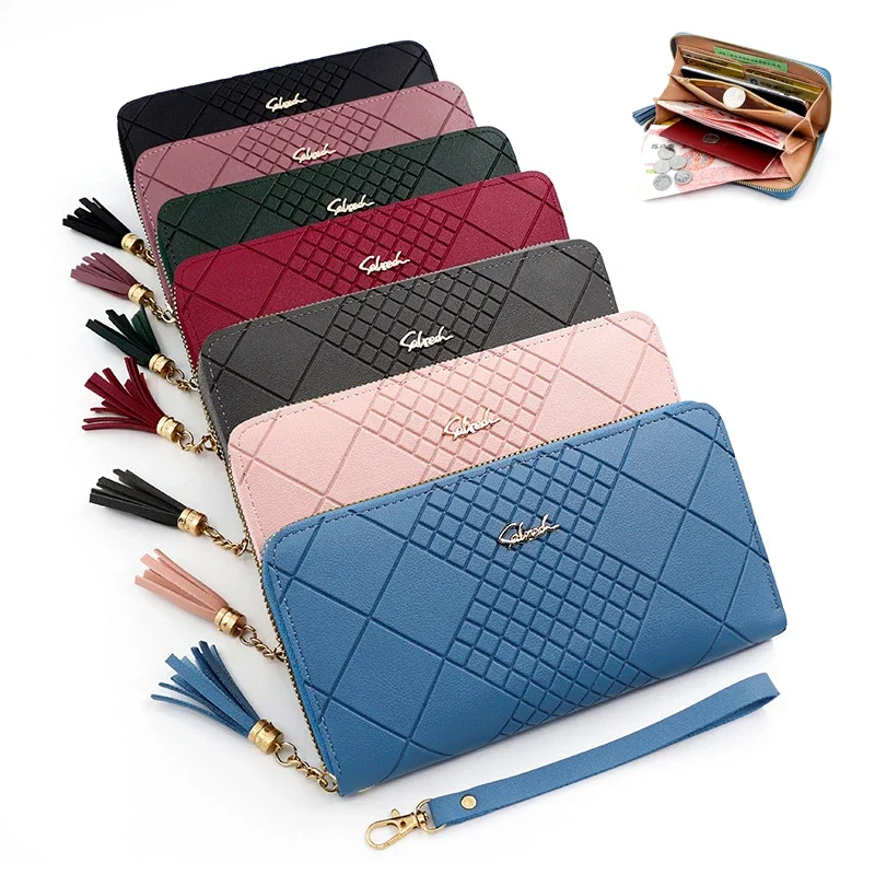 

Women Wallet Zipper PU Leather Coin Purse Card Holder Long Clutch Wallet Large Capacity Lady Phone Pouch HandBags Money Pocket