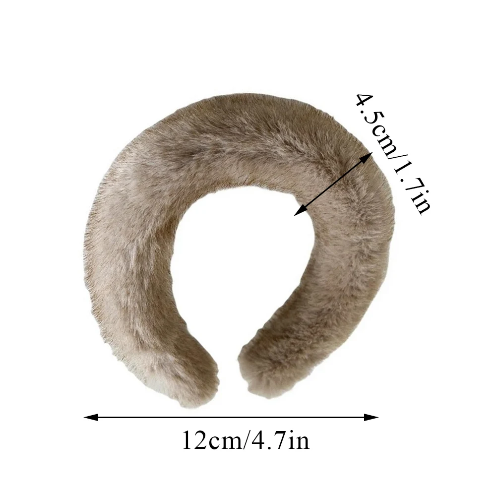 Hot Winter Thick Furry Headband Faux Mink Fur Headbands Lady Elegant Wide Hair Hoop Fashion Soft Hairbands Hair Accessories Gift