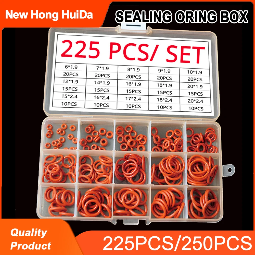 

Silicone O-Ring Waterproof Washer O Ring Oil Resistant and High Temperature Gaskets Repair Sealing Oring Box Assortment Kit Sets