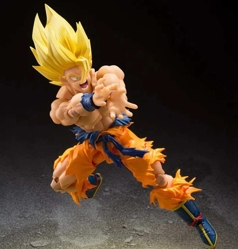 Dragon Ball Z Son Goku SSJ Battle Damage ตํานาน Super Saiyan Action Figure ของเล่น Joint Movable ตุ๊กตาคริสต์มาสปัจจุบัน