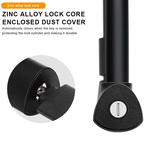 Imagen 2 del producto Candado para bicicleta en forma de U, candados portátiles antirrobo reforzados de alta seguridad para patinete eléctrico, accesorios para ciclismo