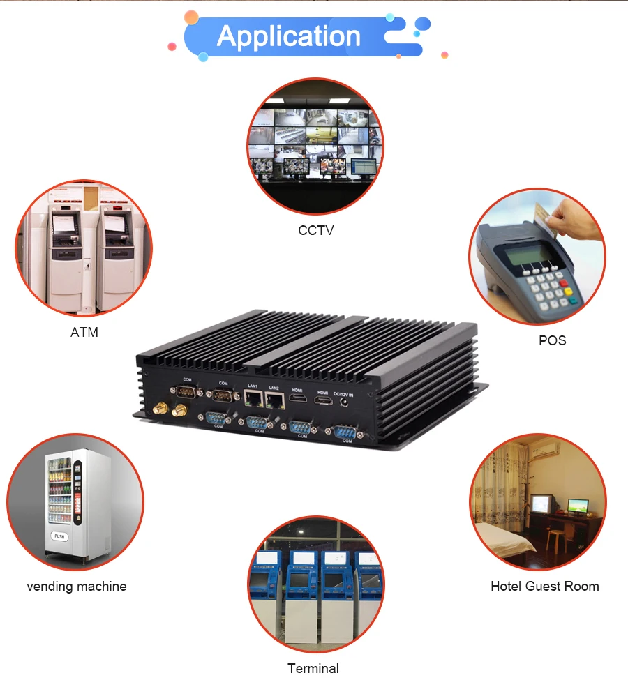 Fanless Industrial Mini PC Intel Core i5-3317U Celeron 1037U 4*RS232 COM Dual Lan XP Desktop Mini Computer 8GB DDR3L 128GB MSATA