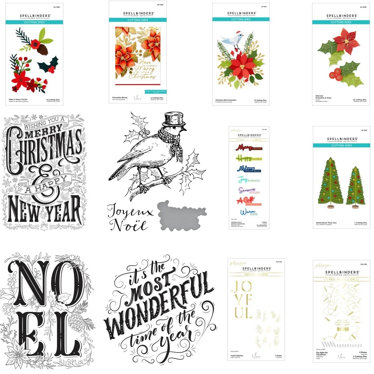 

2025 New Christmas Collection Metal Cutting Dies Press Plate for DIY Making Card Scrapbook Craft Supplies Template Decoration