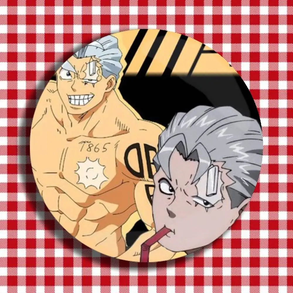Anime Undead Unluck Andy Laser Badge Creative Pins Brooch for Decor Gifts Fans Collect Easter decorations