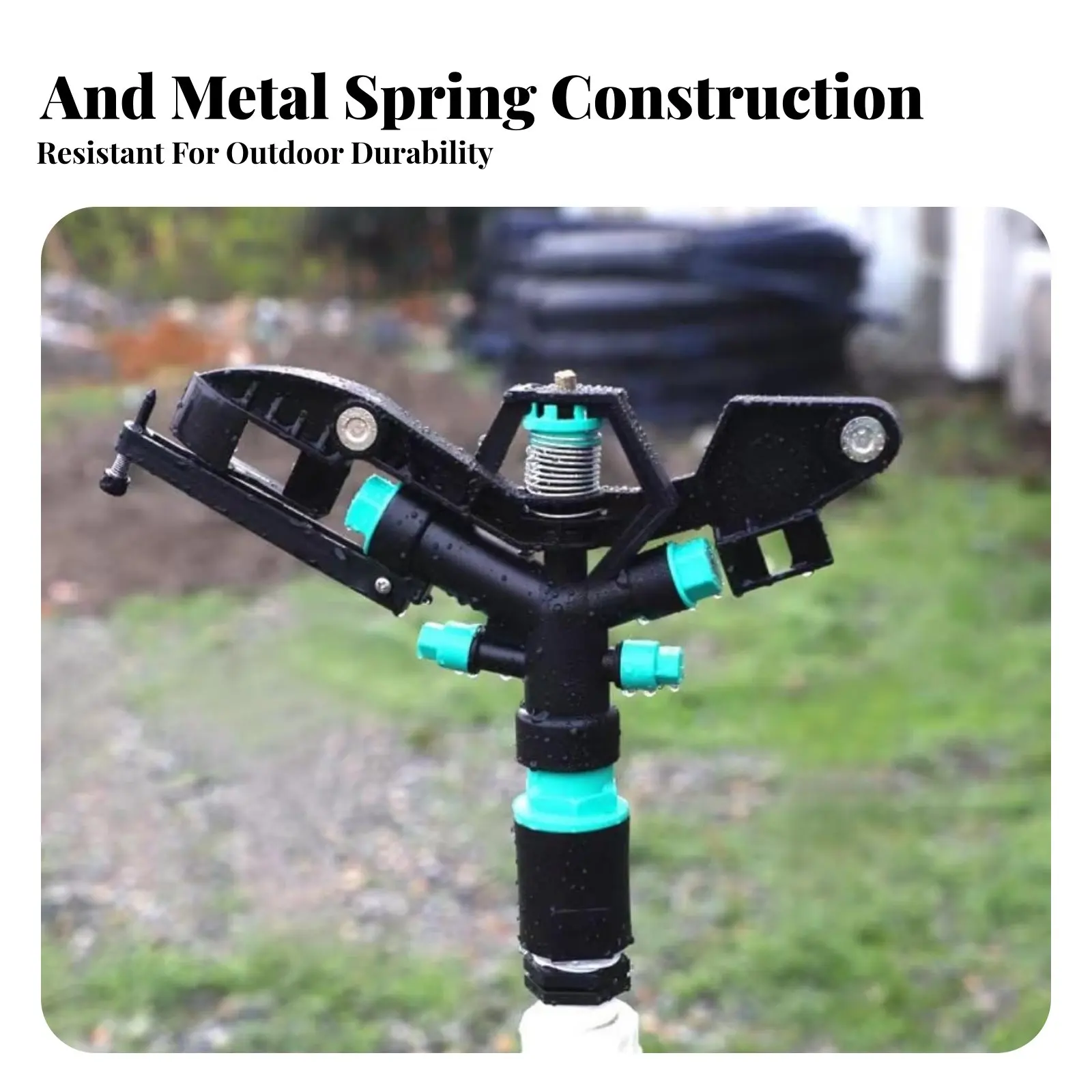 360 Degree Rotating Sprinkler Wide Coverage Oscillating Lever Sprinkler Automatic Lawn Watering Spray Head Easy Installation
