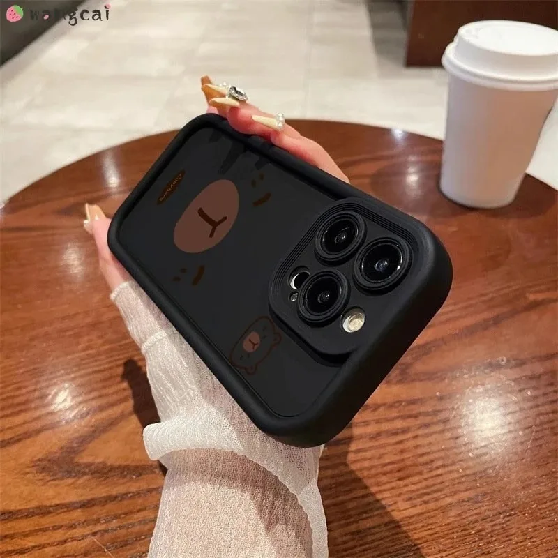 لسامسونج غالاكسي A36 A56 A55 A54 A35 A34 A33 A32 A53 A52s A71 A51 M40s A50s A30s A02s جراب هاتف براون كابيبارا غطاء لطيف #1