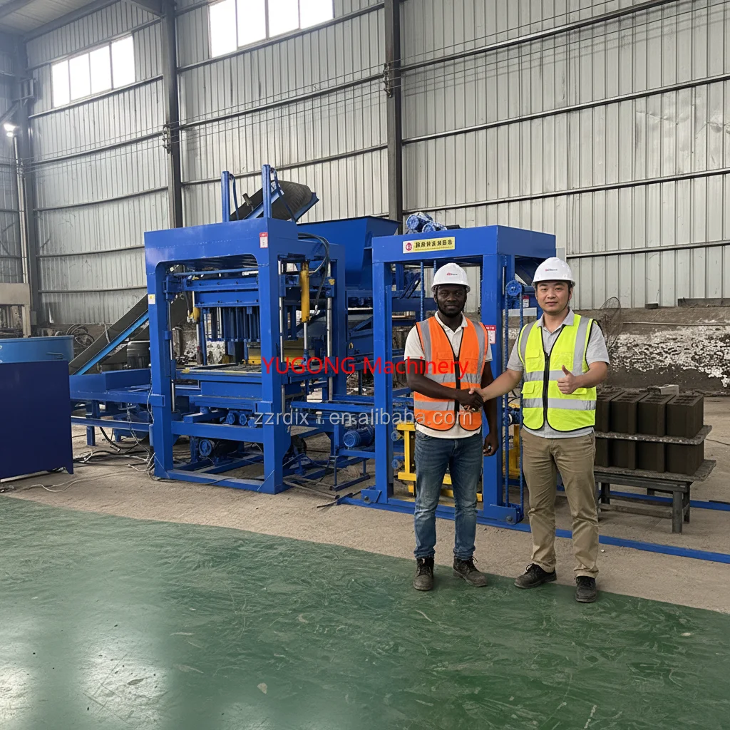 QT4-15 Fully Automatic Concrete Block Machine, Hydraulic Hollow Brick Maker With PLC Control