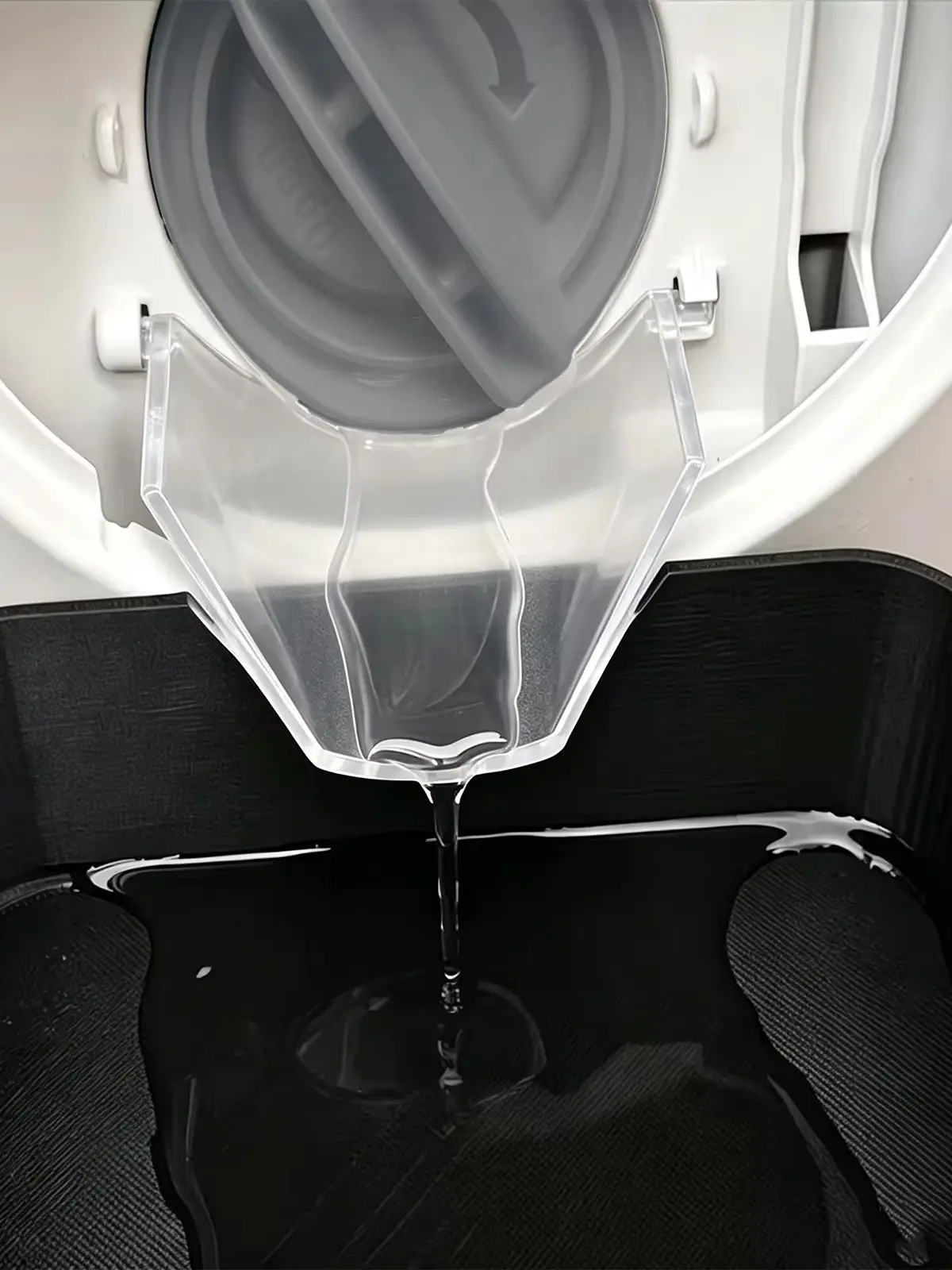 1 Stück Waschmaschinen-Ablaufführung, Überlaufschutz und Auslaufsichere Auffangwanne, Verhindert Wasserschäden auf dem Boden im Waschraum