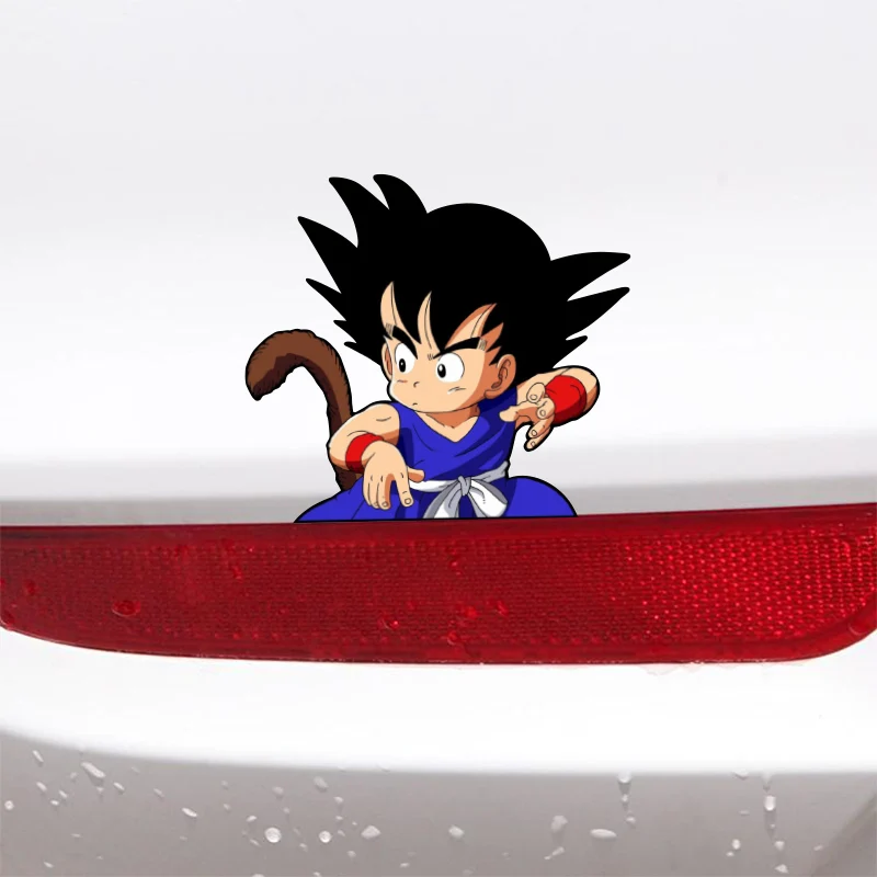 Personality Goku Car Stickers Dragon Ball Anime Sticker Waterproof Sunscreen Laptop Window Trunk Sticker