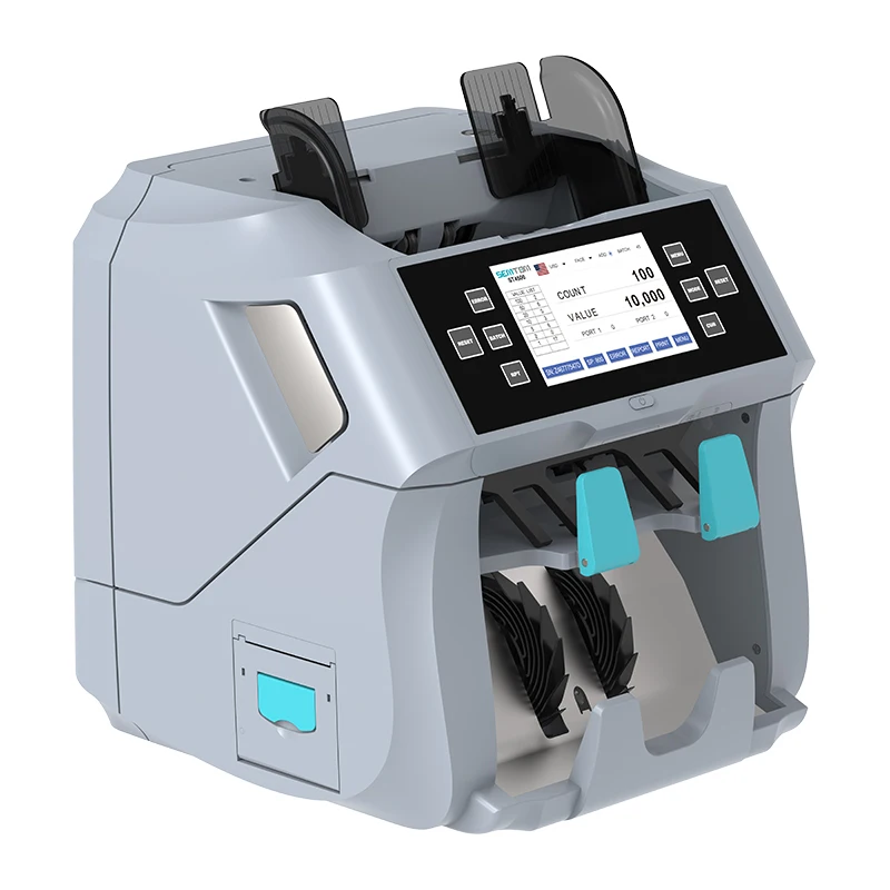 عداد العملات الفعال والفرز بجيبين و2 CIS آلة عد النقود ذات القيمة المختلطة للأوراق النقدية #3